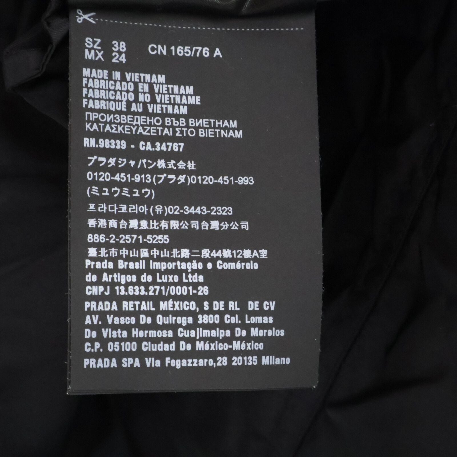 Prada Triangle Logo Zip Up Hoodie 38 — view 6