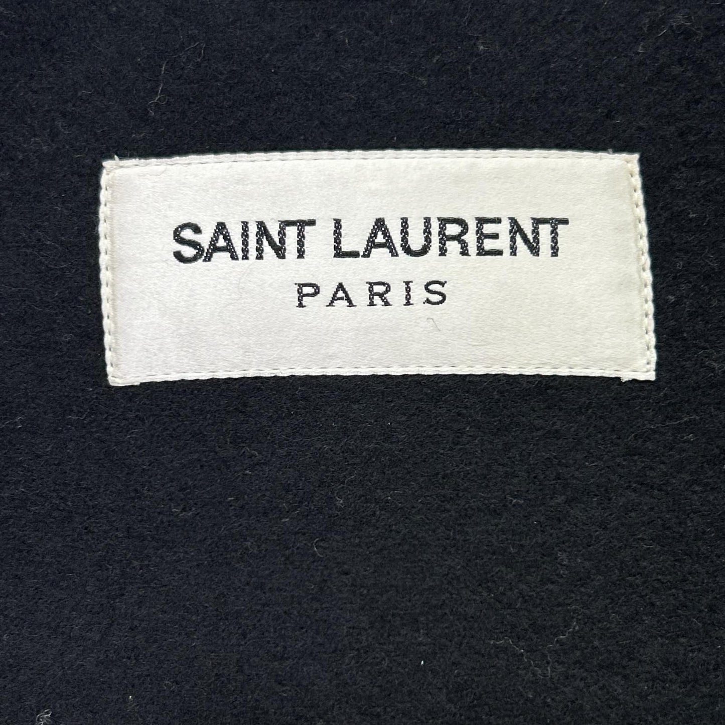 Saint Laurent Paris Eddie Era Black Wool Melton Duffle Coat 38 — view 4