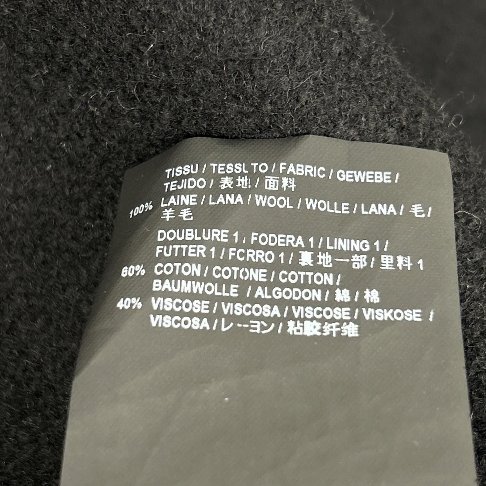 Saint Laurent Paris Eddie Era Black Wool Melton Duffle Coat 38 — view 5