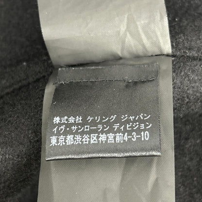 Saint Laurent Paris Eddie Era Black Wool Melton Duffle Coat 38 — view 6