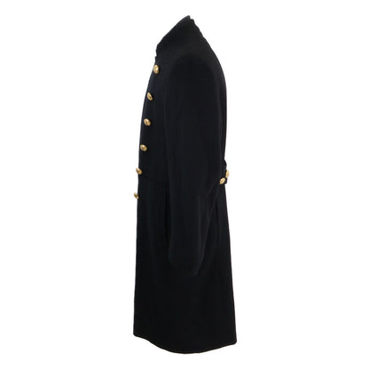 Gucci Black Cashmere Wool Gold Button Double Breasted 48 Jacket — view 2