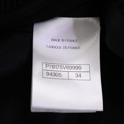 Chanel Wool Silk Lining Lion Button Double Breasted Ribbed Jersey Long Jacket 34 — view 7