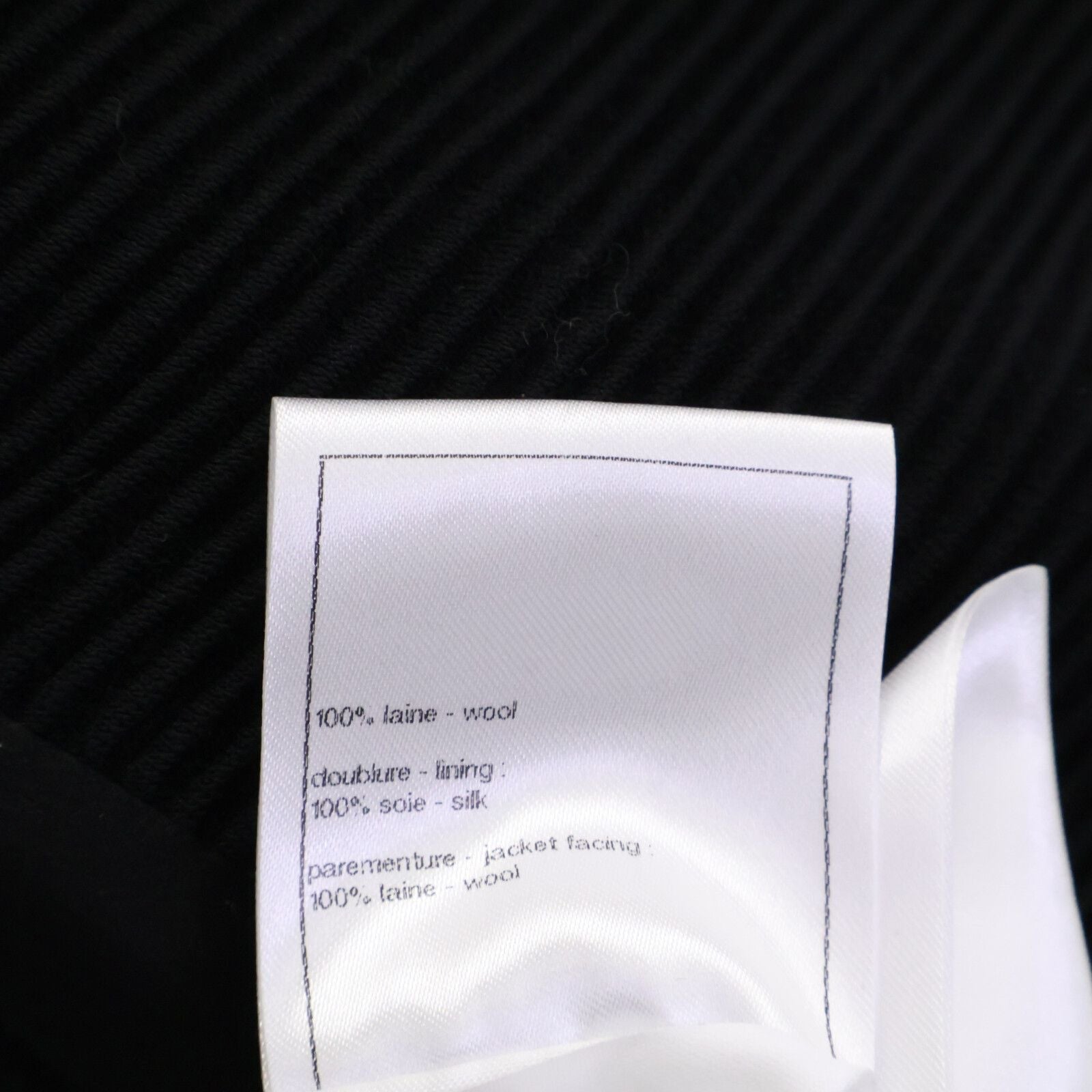 Chanel Wool Silk Lining Lion Button Double Breasted Ribbed Jersey Long Jacket 34 — view 6