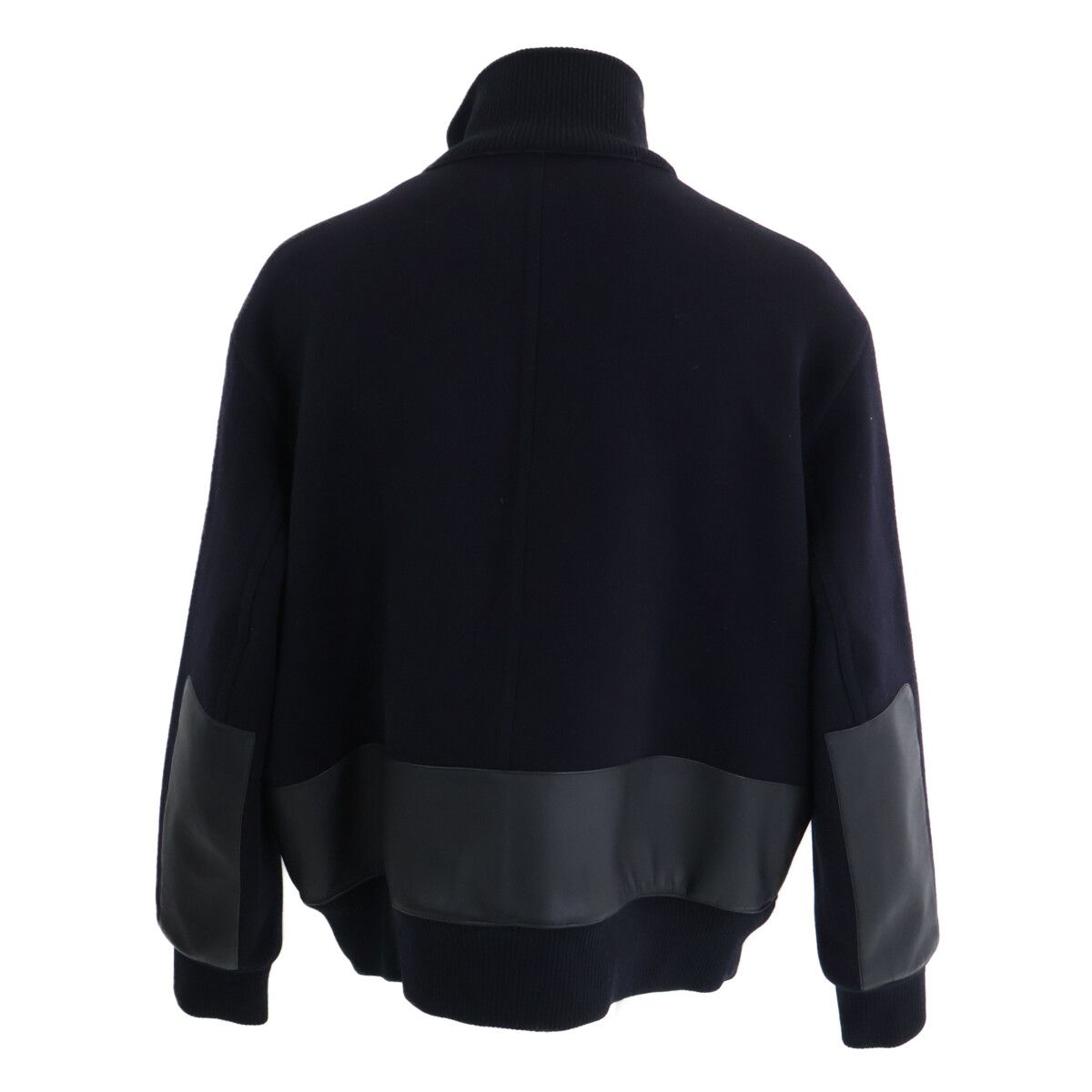 Hermes Wool Calfskin Detail Stand Combination Jacket 58 — view 3