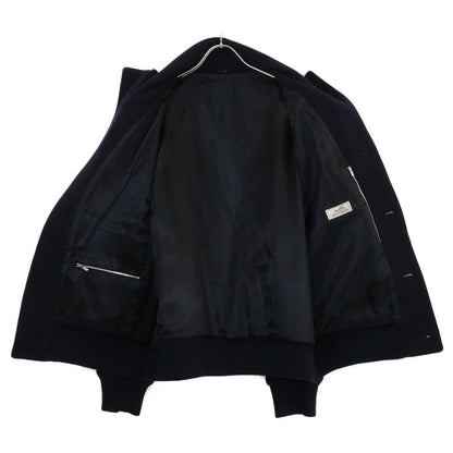 Hermes Wool Calfskin Detail Stand Combination Jacket 58 — view 5