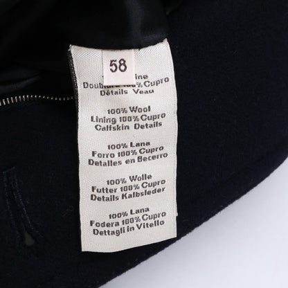 Hermes Wool Calfskin Detail Stand Combination Jacket 58 — view 7