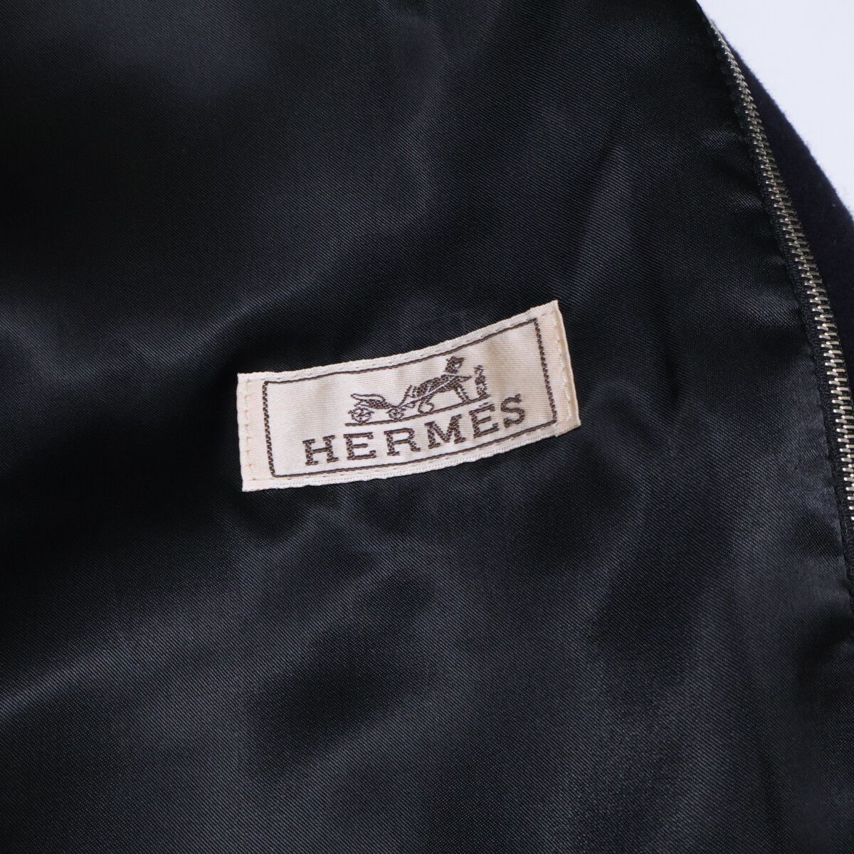 Hermes Wool Calfskin Detail Stand Combination Jacket 58 — view 6