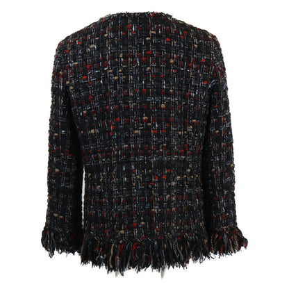 Chanel Zip Up Tweed Fringe Color 40 Jacket — view 3