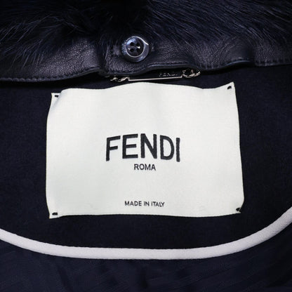 Fendi Mink Logo Button with Color Double Breasted 36 Jacket — view 6