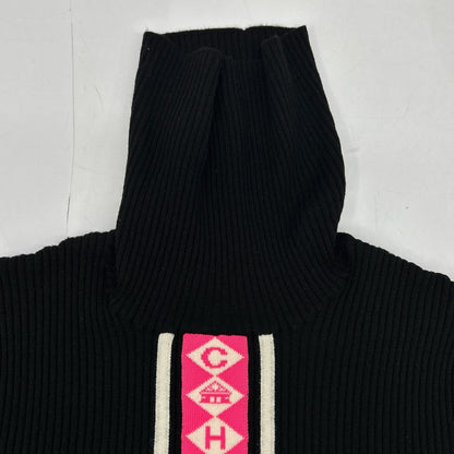 Chanel Logo Line High Neck Rib Knit 34 Sweater — view 7