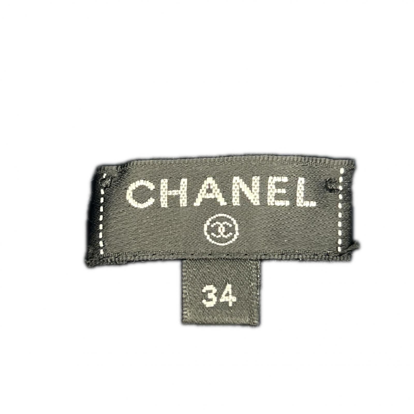 Chanel Logo Line High Neck Rib Knit 34 Sweater — view 3