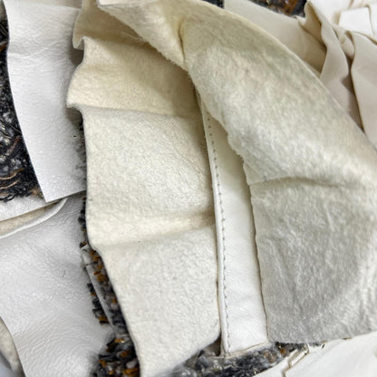 Chanel Leather Trimming Ruffle Tweed 36 Jacket — view 9