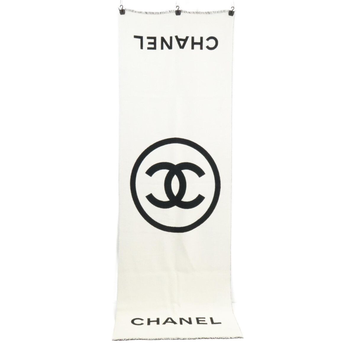 Chanel CC Logo Cashmere Large Shawl Scarf