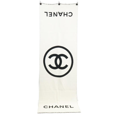 Chanel CC Logo Cashmere Large Shawl Scarf