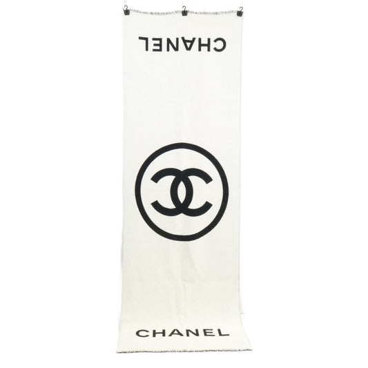 Chanel CC Logo Cashmere Large Shawl Scarf