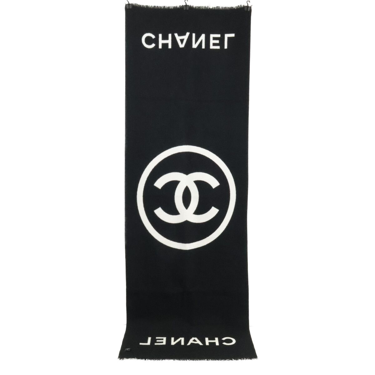 Chanel CC Logo Cashmere Large Shawl Scarf — view 2