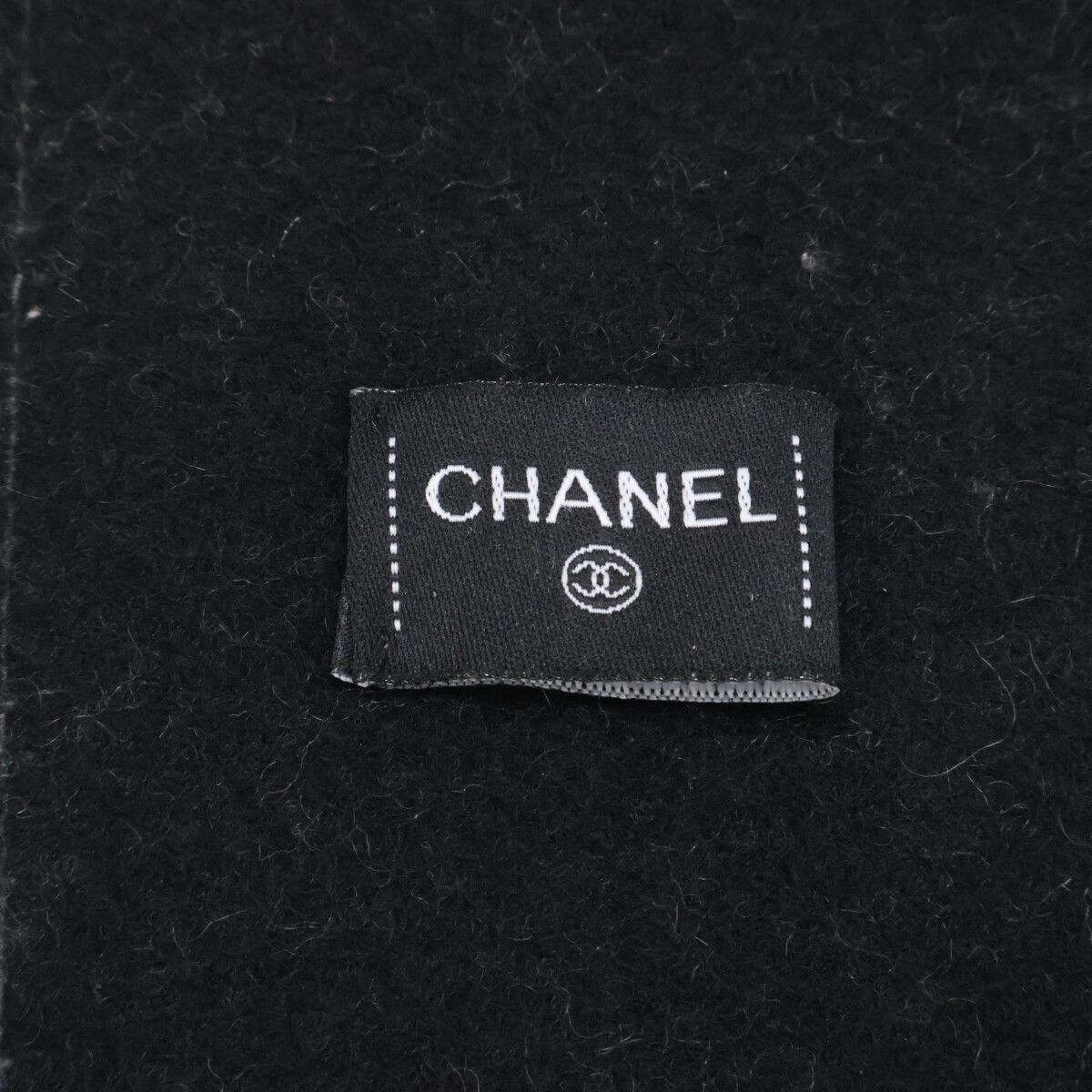 Chanel CC Logo Cashmere Large Shawl Scarf — view 3