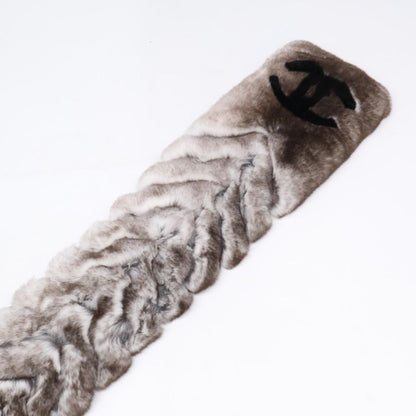 Chanel Orirag Cashmere Alpaca CC Logo Scarf on Both Ends — view 4