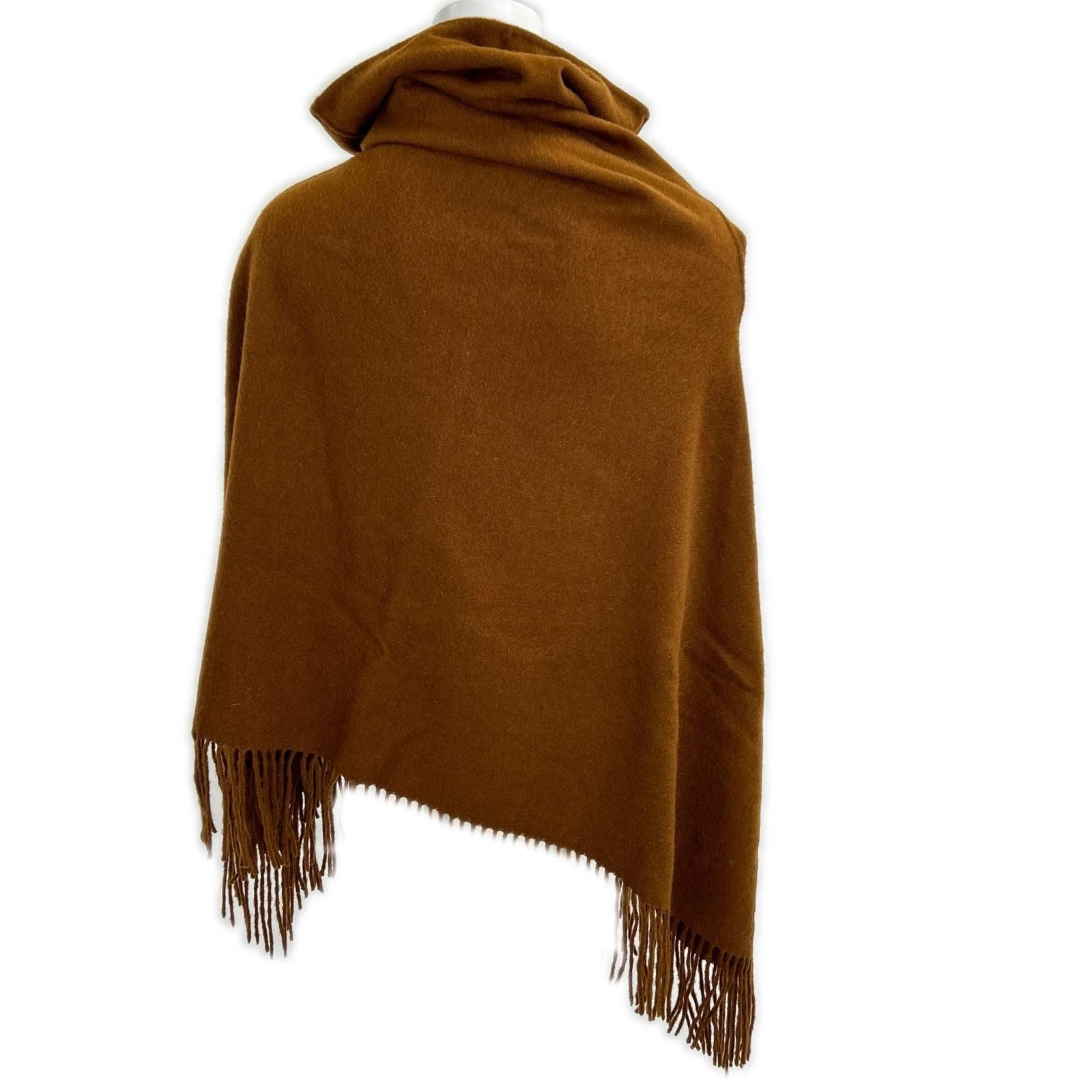 Hermes 06 Cashmere 100 Fringe Poncho TU Cape — view 3