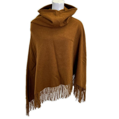 Hermes 06 Cashmere 100 Fringe Poncho TU Cape