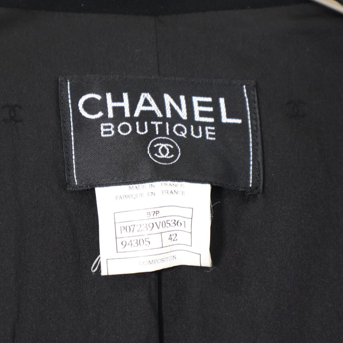 Chanel Logo Button Single 42 Jacket — view 5