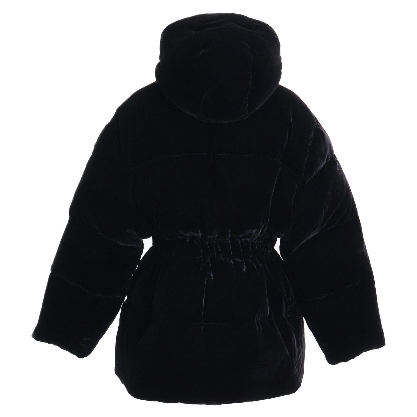 Prada Triangle Logo Velvet Hoodie Down Jacket 42 — view 3