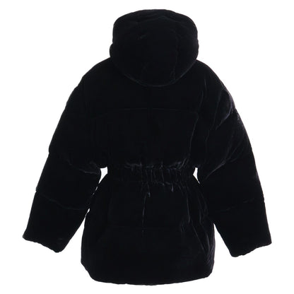Prada Triangle Logo Velvet Hoodie Down Jacket 42 — view 3