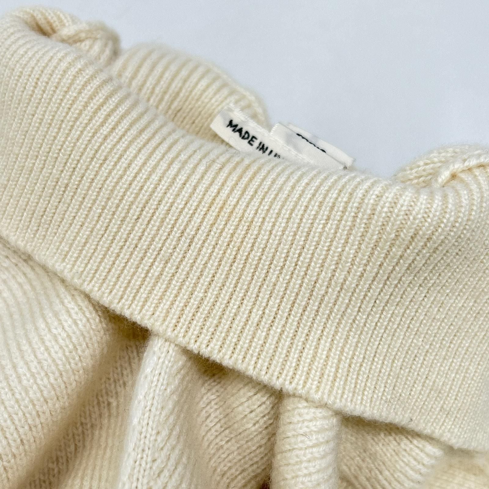 Hermes 2 1 Cashmere 100 Series Button Center Shim Mock Neck Knit Pullover 36 — view 8
