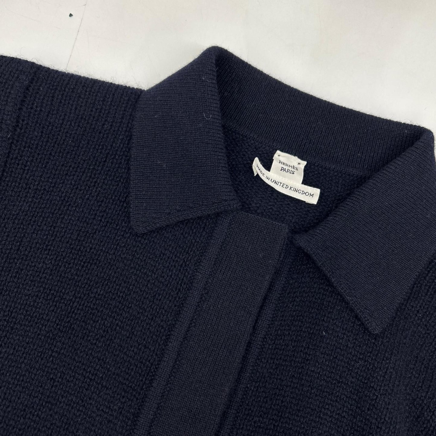 Hermes Cashmere 100 Series Button Cropped Shirt Knit Cardigan 34 — view 6