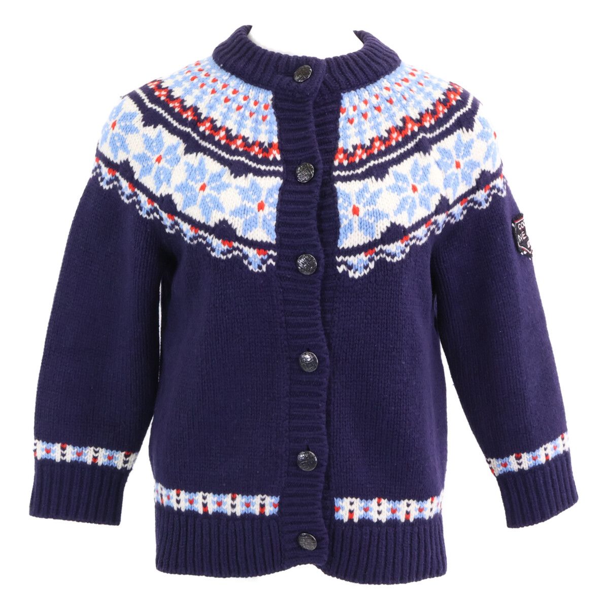 Chanel Coco Neige Wool Knit Cardigan 36