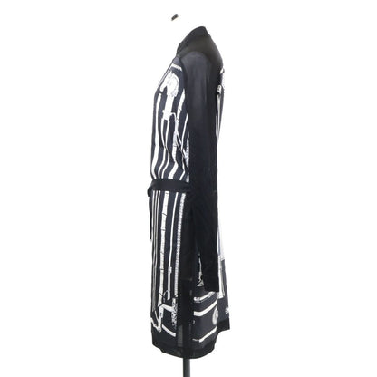Hermes Twill Lane Long Cardigan with Waist Ribbon 34 — view 3