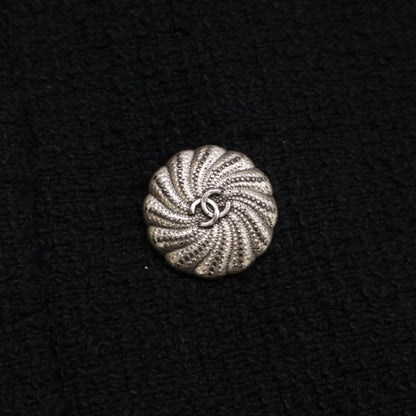 Chanel CC Logo Button Embroidery Tweed Jacket 34 — view 9
