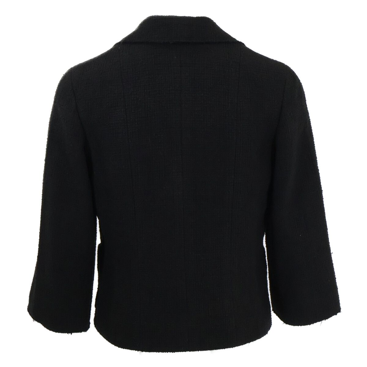Chanel CC Logo Button Embroidery Tweed Jacket 34 — view 3