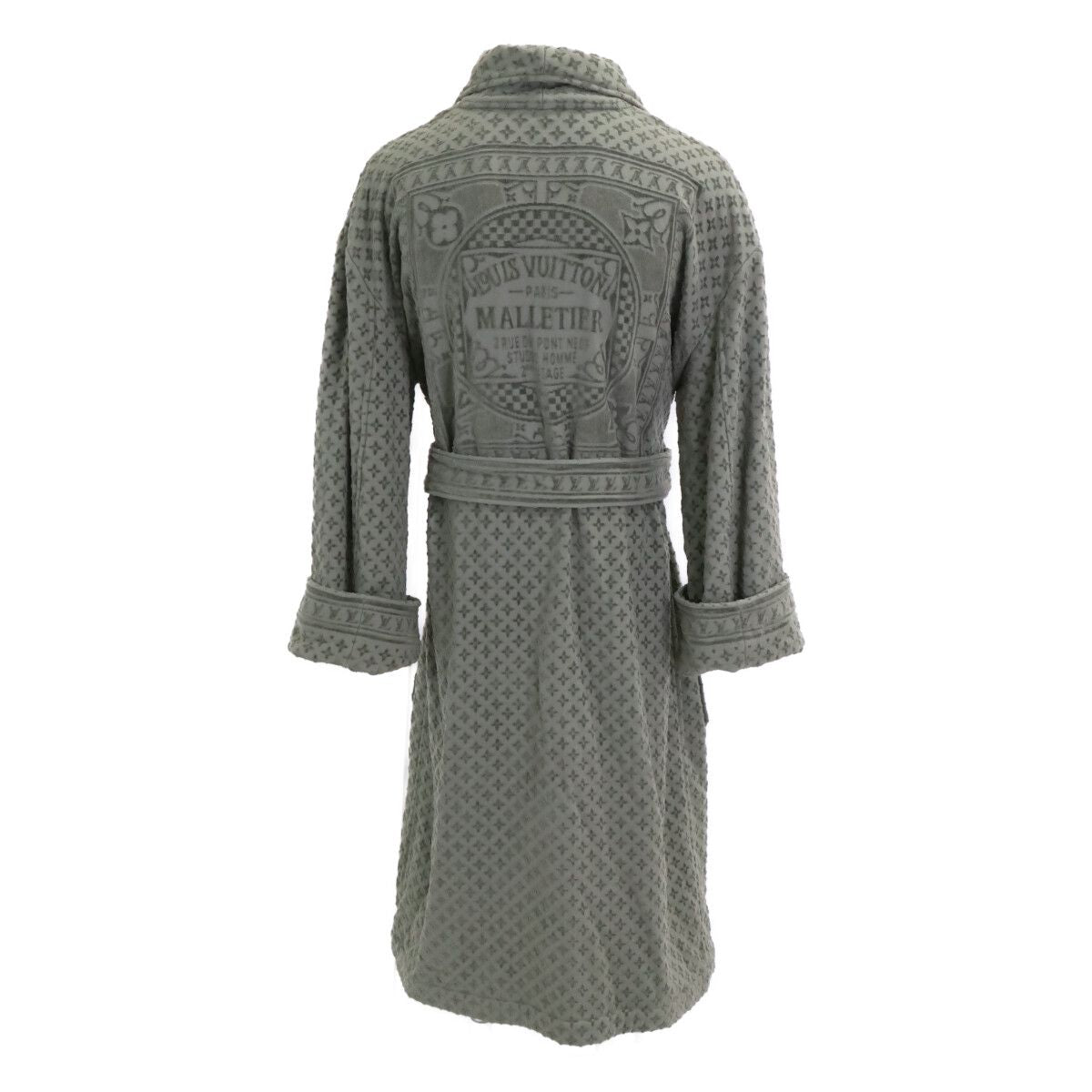 Louis Vuitton Uxv Jacquard Monogram Flower French Terrier Robe with Belt — view 3