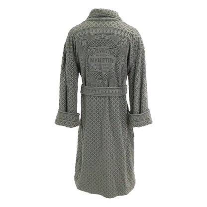 Louis Vuitton Uxv Jacquard Monogram Flower French Terrier Robe with Belt — view 3