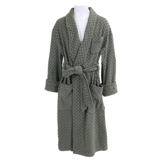 Louis Vuitton Uxv Jacquard Monogram Flower French Terrier Robe with Belt