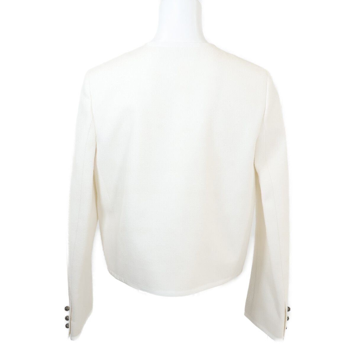 Dior Virgin Wool & Cotton Blend Cles Color Cropped Jacket — view 3