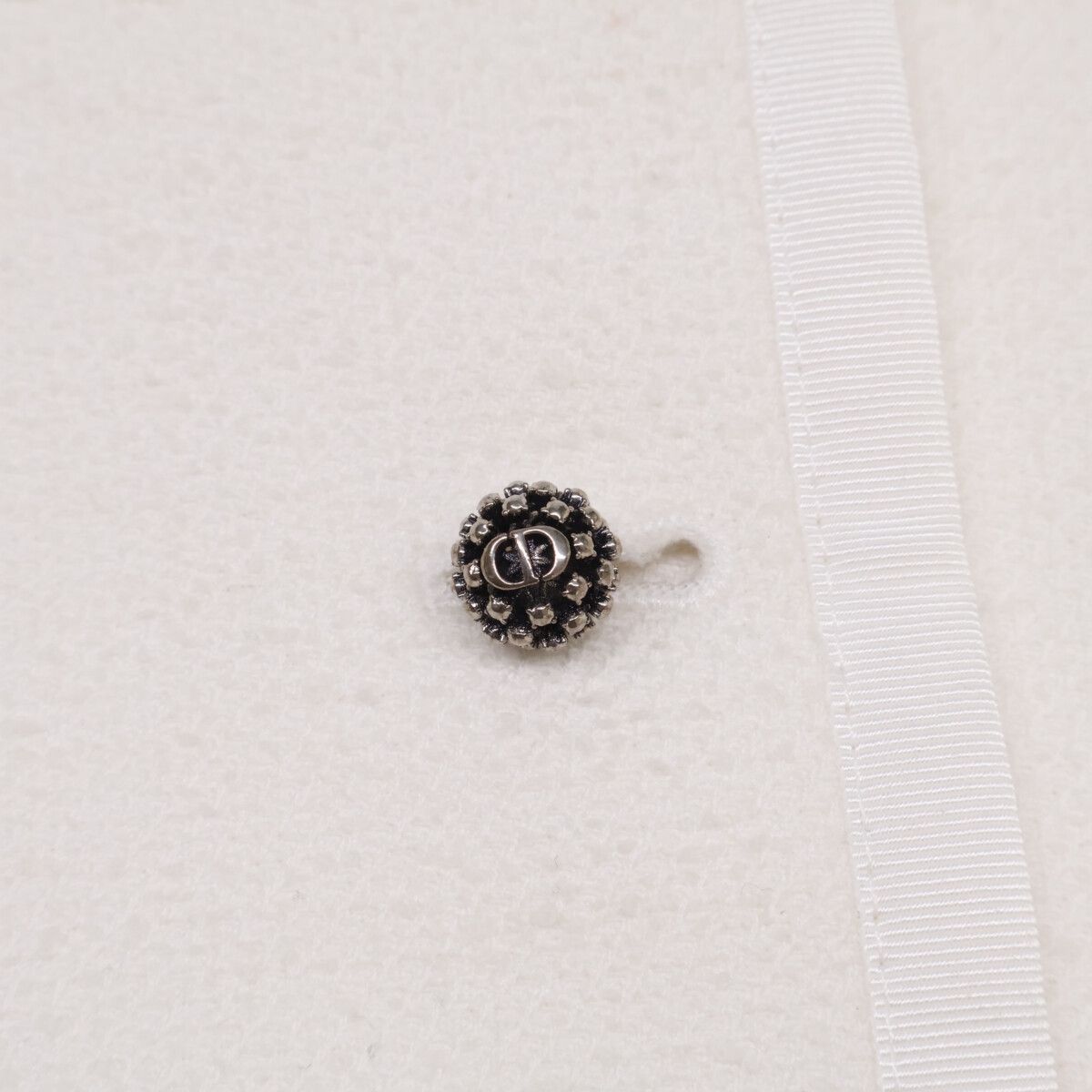 Dior Virgin Wool & Cotton Blend Cles Color Cropped Jacket — view 9