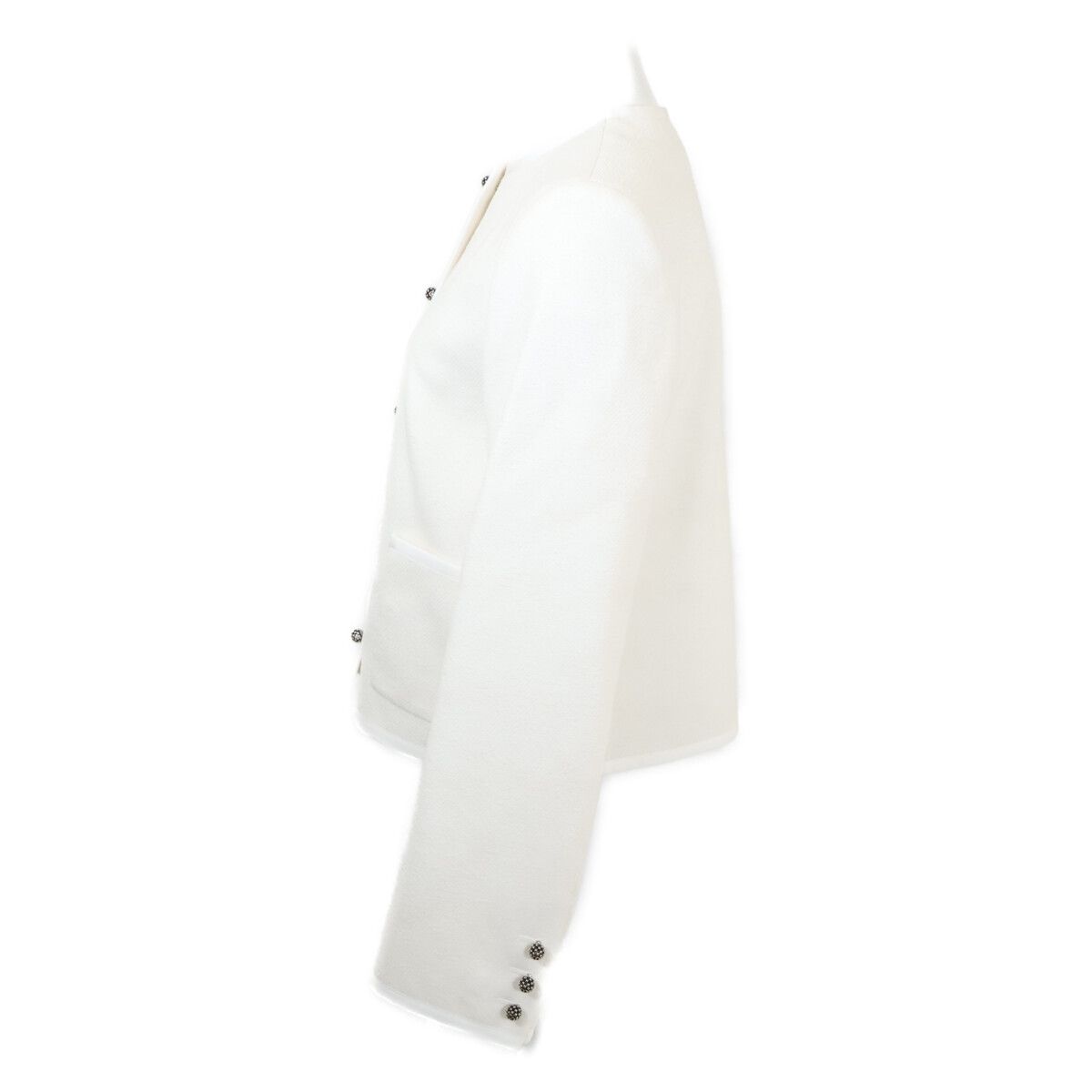 Dior Virgin Wool & Cotton Blend Cles Color Cropped Jacket — view 2