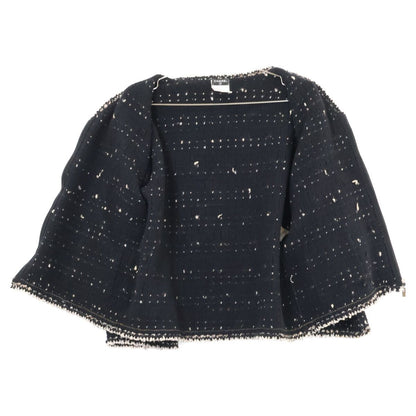 Chanel Zip Up Tweed Collarless Jacket 48 — view 3