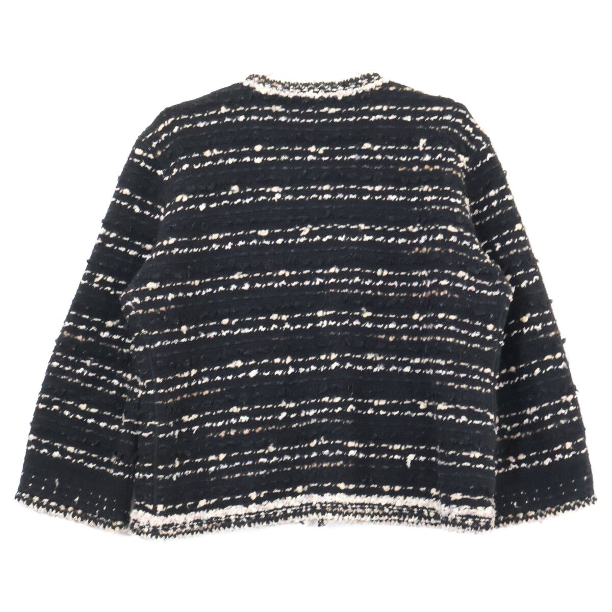 Chanel Zip Up Tweed Collarless Jacket 48 — view 2