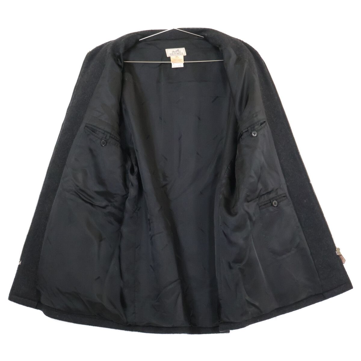 Hermes Cashmere Zip Up Half 52 Jacket — view 4