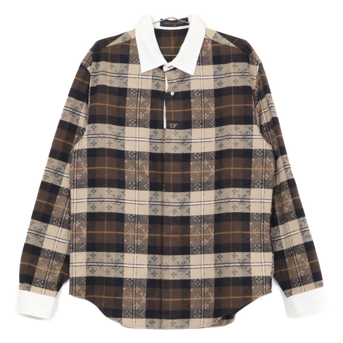 Louis Vuitton Monogram Flannel Long Sleeve Shirt XS