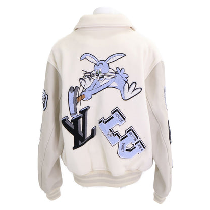 Louis Vuitton Mjy Multi Patch Mixed Leather Varsity Jacket 58 — view 3