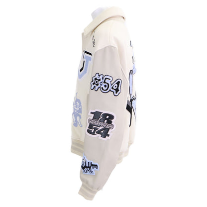 Louis Vuitton Mjy Multi Patch Mixed Leather Varsity Jacket 58 — view 2
