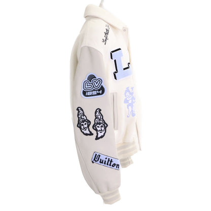 Louis Vuitton Mjy Multi Patch Mixed Leather Varsity Jacket 58 — view 4