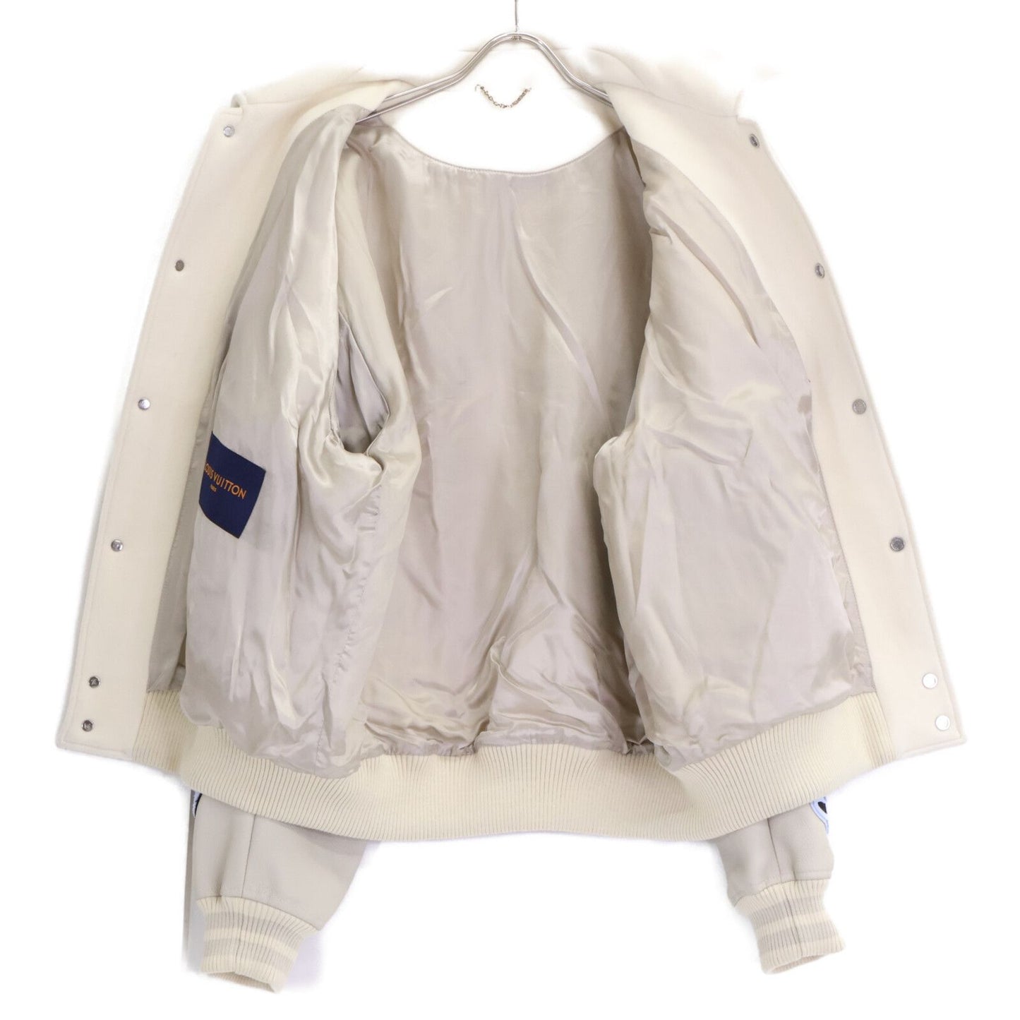 Louis Vuitton Mjy Multi Patch Mixed Leather Varsity Jacket 58 — view 5