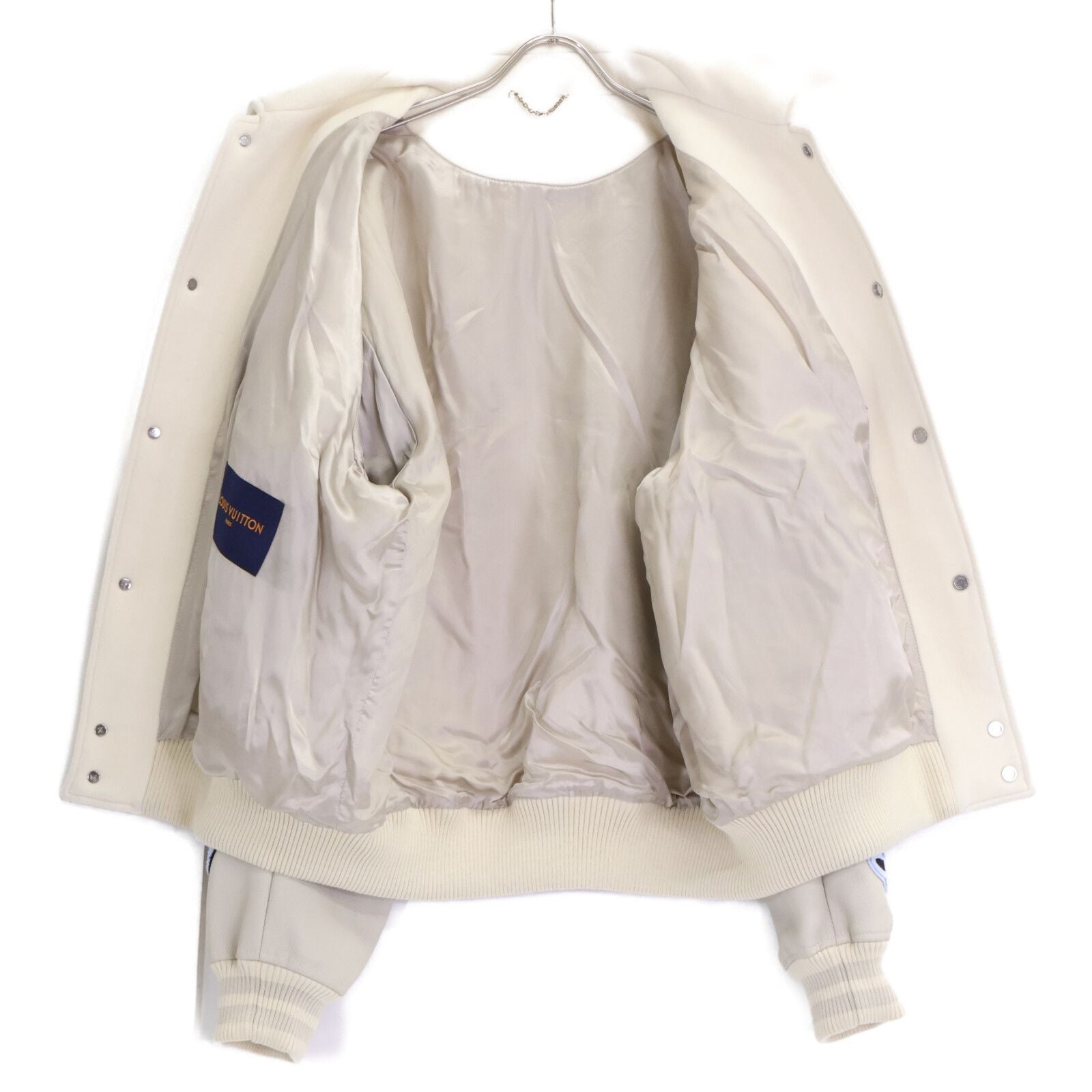 Louis Vuitton Mjy Multi Patch Mixed Leather Varsity Jacket 58 — view 5