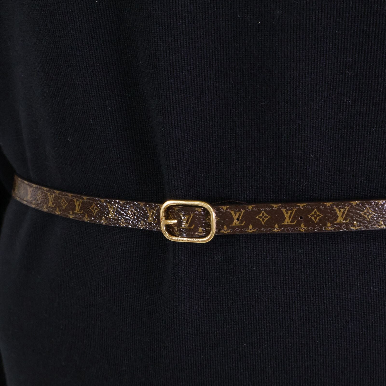 Louis Vuitton Monogram Sequin Cashmere Silk Blend with Belt Knit Sweater — view 7