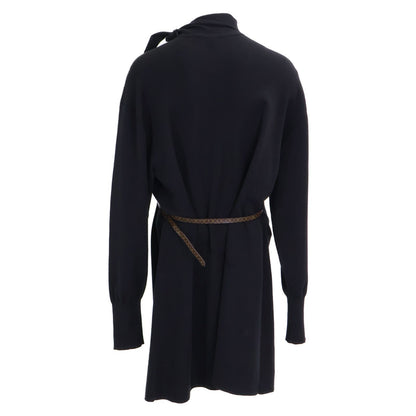 Louis Vuitton Monogram Sequin Cashmere Silk Blend with Belt Knit Sweater — view 3